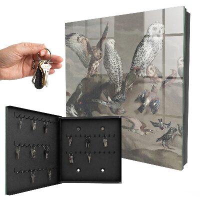 Key storage box Birds on a rock
