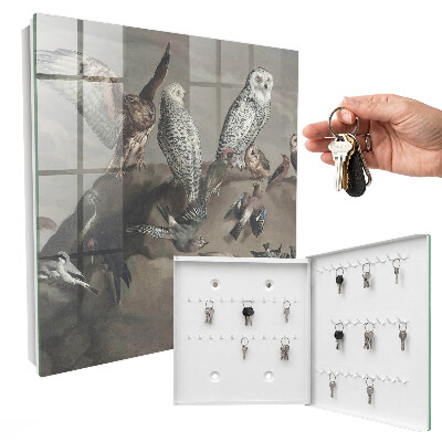 Key storage box Birds on a rock