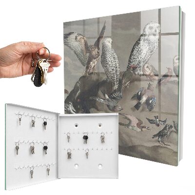 Key storage box Birds on a rock
