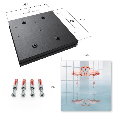 Key cabinet for wall Flamingos love