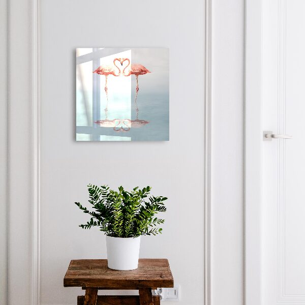 Key cabinet for wall Flamingos love