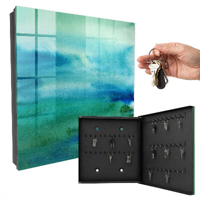 Key box Blue watercolor