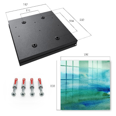 Key box Blue watercolor