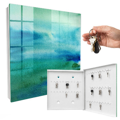Key box Blue watercolor