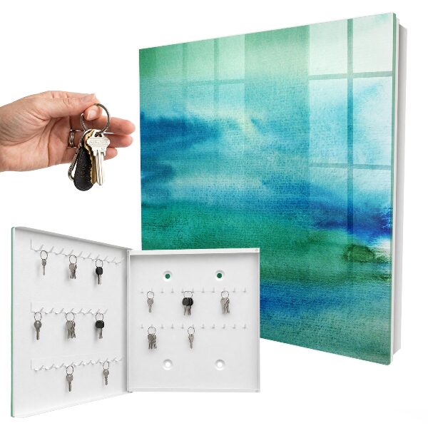Key box Blue watercolor