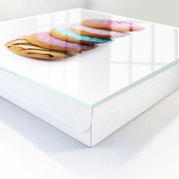 Key cabinet for wall Colorful donuts