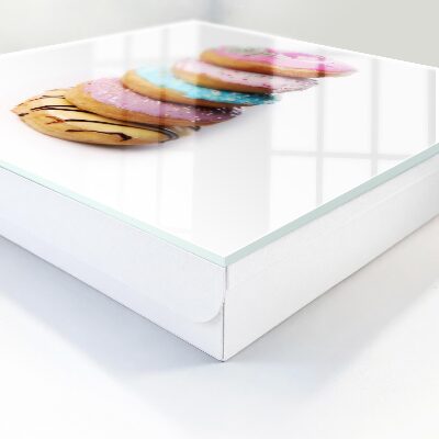 Key cabinet for wall Colorful donuts