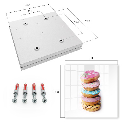 Key cabinet for wall Colorful donuts