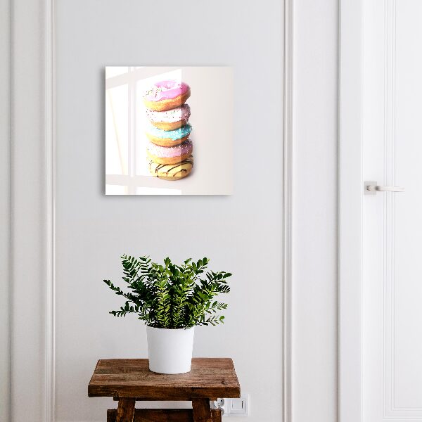 Key cabinet for wall Colorful donuts