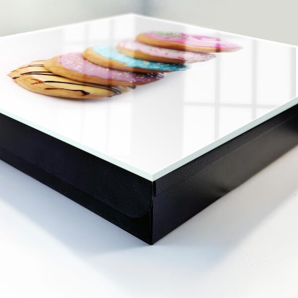 Key cabinet for wall Colorful donuts