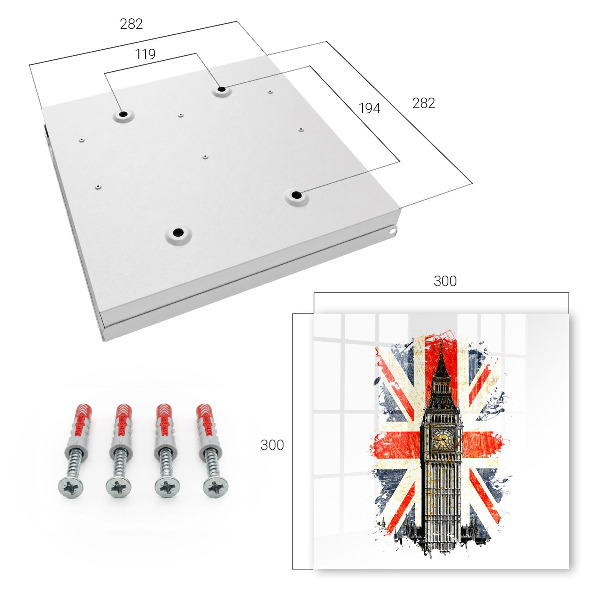 Key storage box British symbol