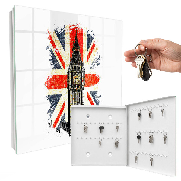Key storage box British symbol