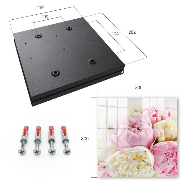 Key cabinet for wall Pastel flowers