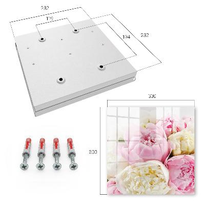 Key cabinet for wall Pastel flowers