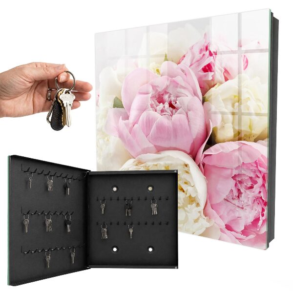 Key cabinet for wall Pastel flowers