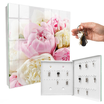 Key cabinet for wall Pastel flowers
