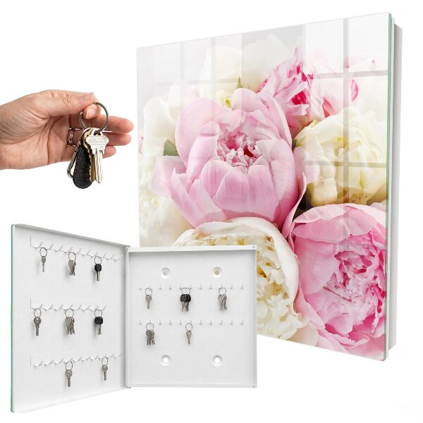 Key cabinet for wall Pastel flowers