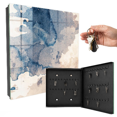 Key cabinet for wall Watercolor stains