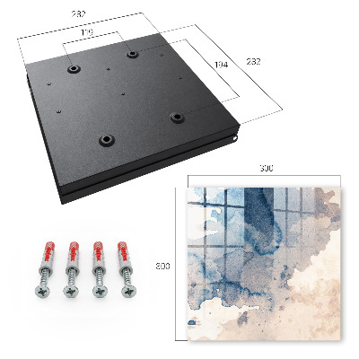 Key cabinet for wall Watercolor stains