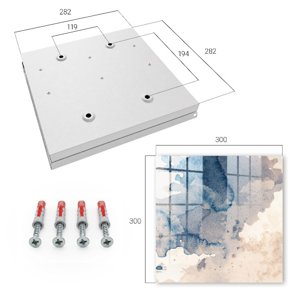 Key cabinet for wall Watercolor stains