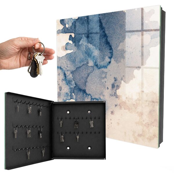 Key cabinet for wall Watercolor stains