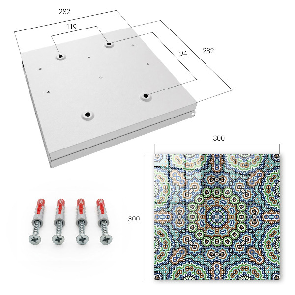 Key cabinet for wall Mosaic of colors