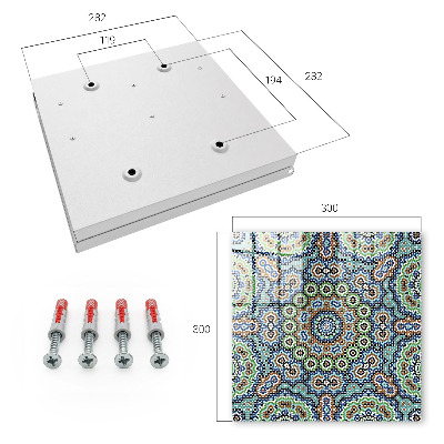 Key cabinet for wall Mosaic of colors