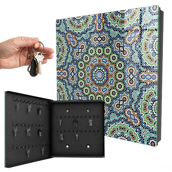 Key cabinet for wall Mosaic of colors