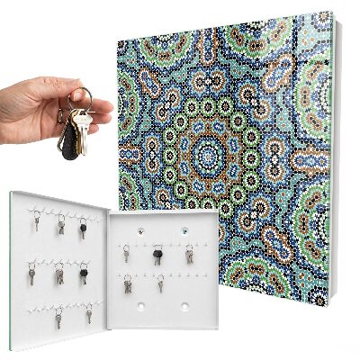 Key cabinet for wall Mosaic of colors