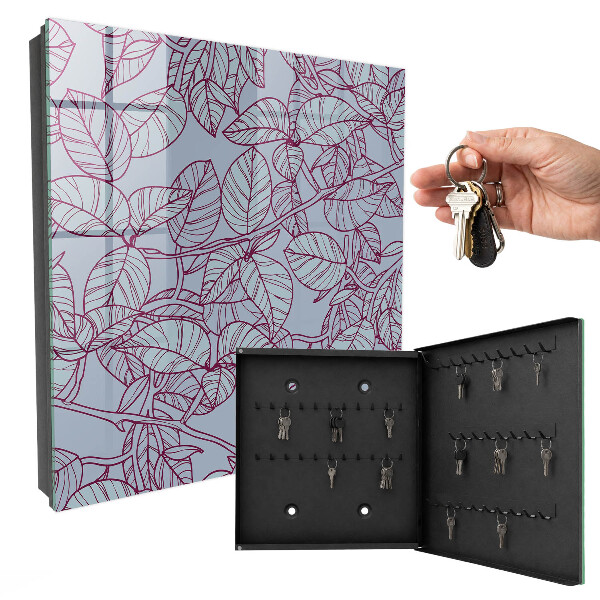 Key storage box Vine leaves