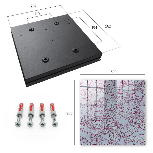 Key storage box Vine leaves