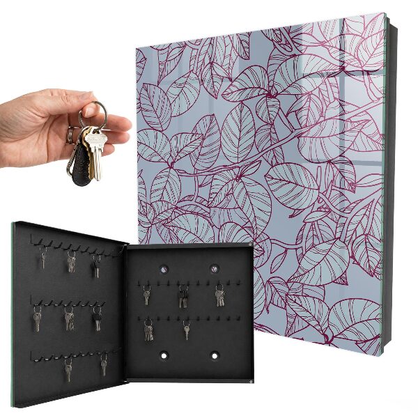 Key storage box Vine leaves