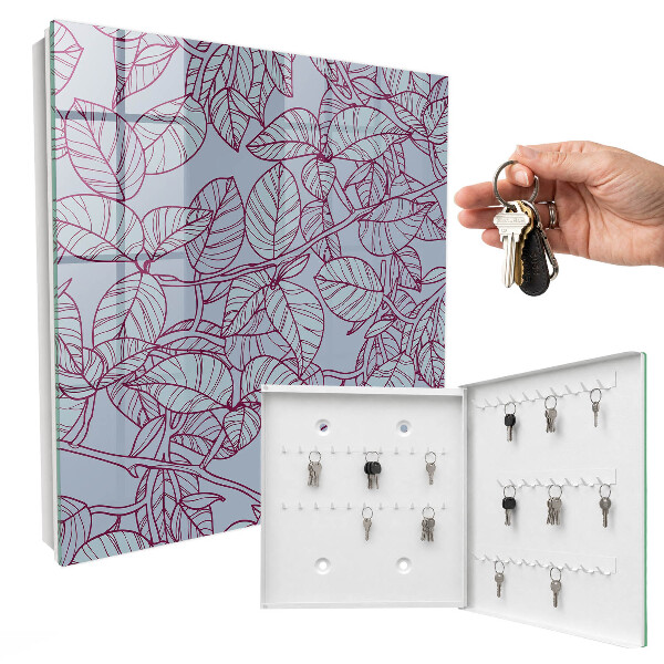 Key storage box Vine leaves
