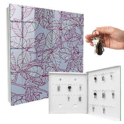 Key storage box Vine leaves