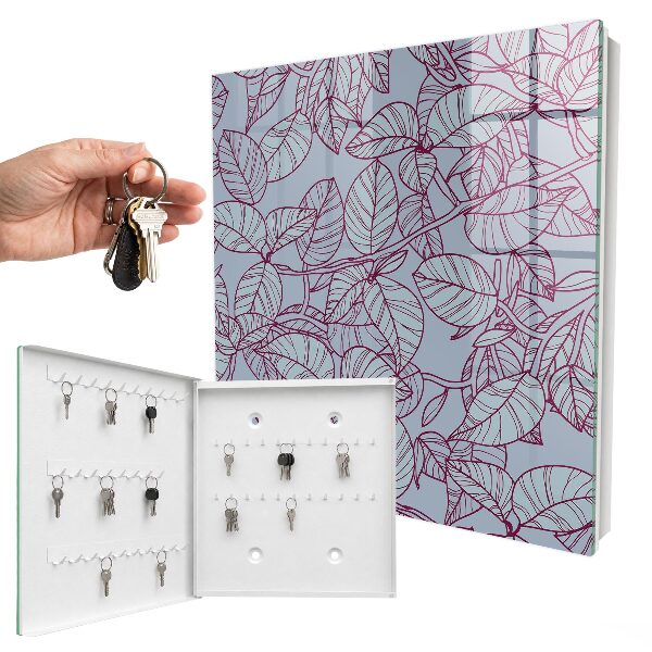 Key storage box Vine leaves