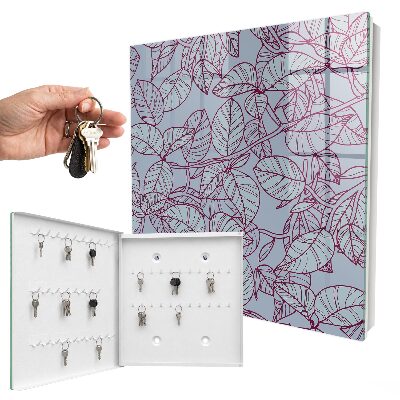 Key storage box Vine leaves