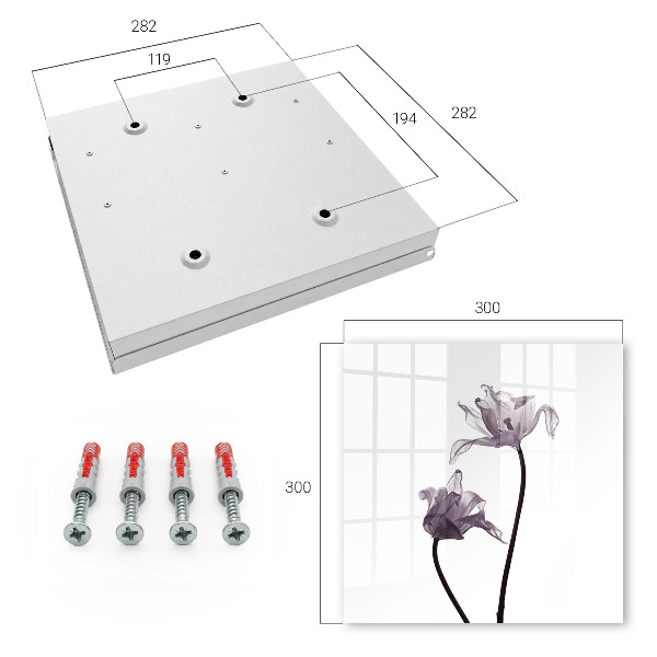 Key storage box Minimalist flowers