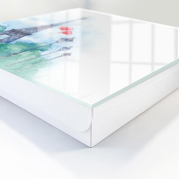 Key cabinet for wall Paris landscape