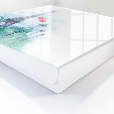 Key cabinet for wall Paris landscape