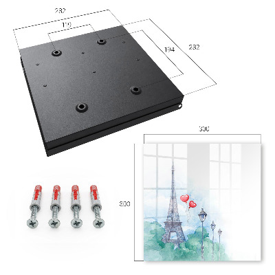 Key cabinet for wall Paris landscape