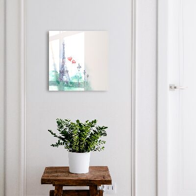 Key cabinet for wall Paris landscape