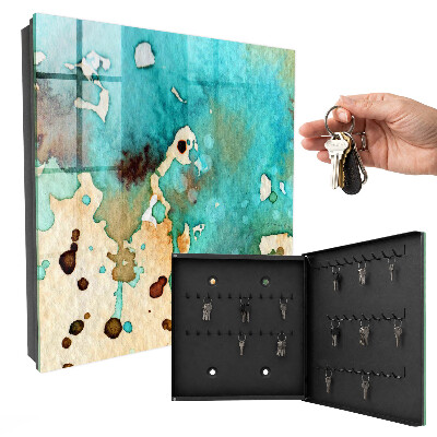 Key storage box Turquoise abstraction