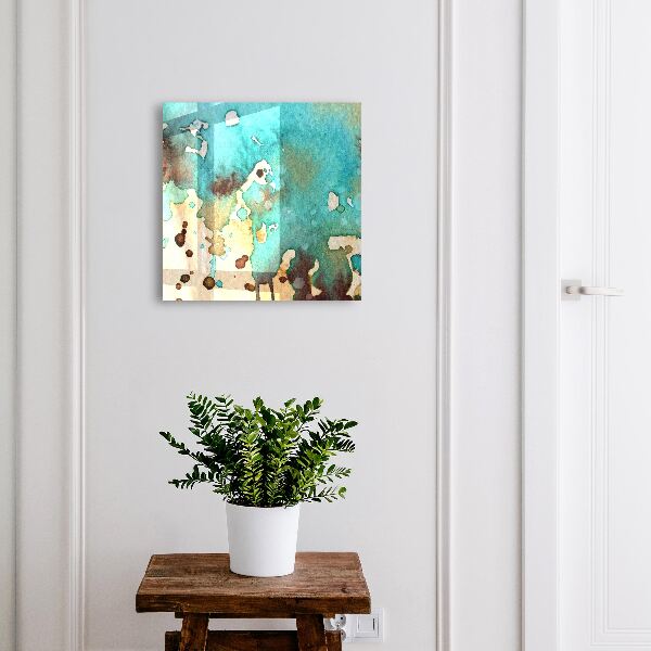 Key storage box Turquoise abstraction