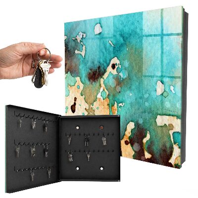 Key storage box Turquoise abstraction