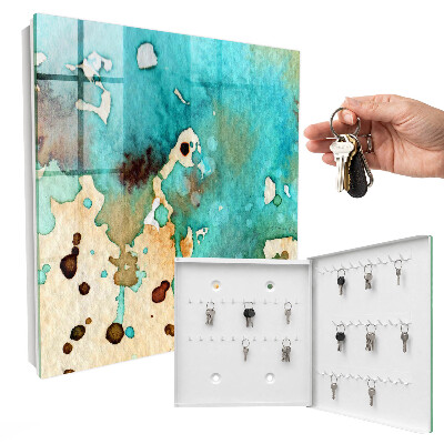 Key storage box Turquoise abstraction
