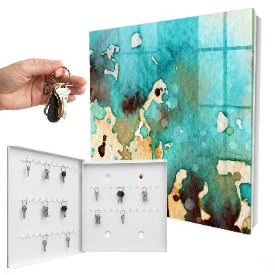 Key storage box Turquoise abstraction