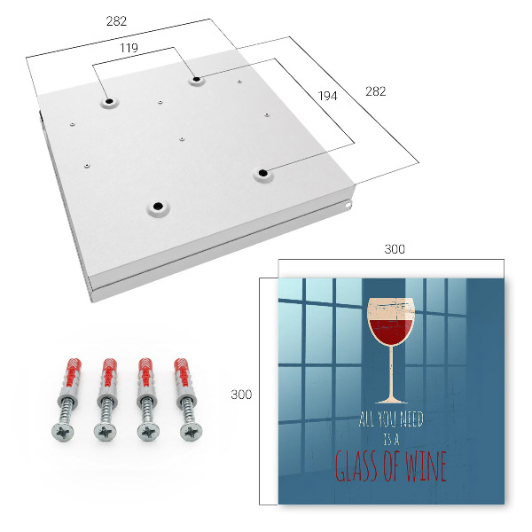 Key cabinet for wall Glass of wine