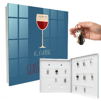 Key cabinet for wall Glass of wine