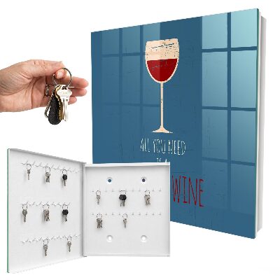 Key cabinet for wall Glass of wine