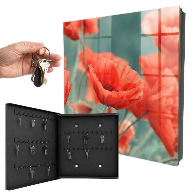 Key box Red poppies